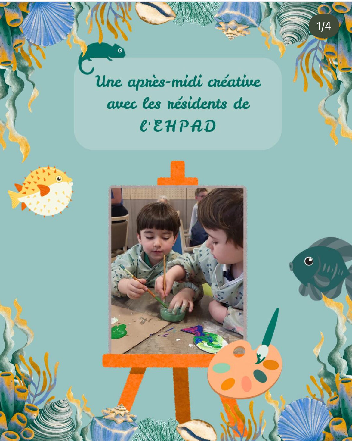 Activités avec les résidents de l'Ehpad